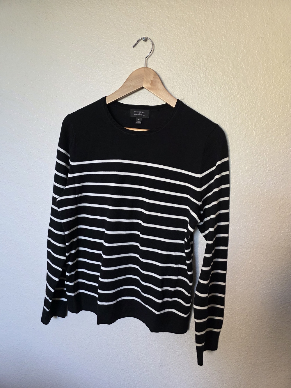Banana Republic Black & White striped Forever Sweater